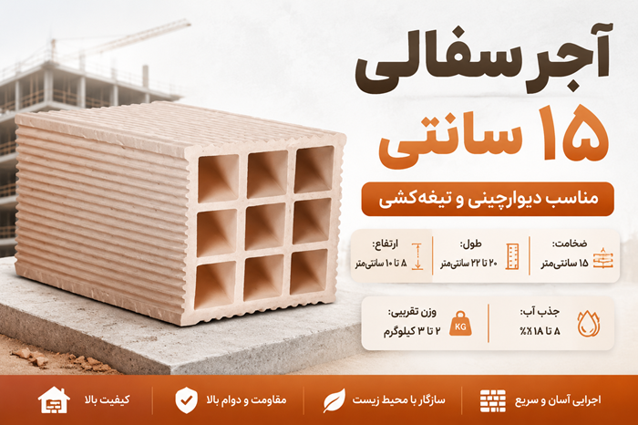 قیمت آجر سفالی ۱۵ سانت